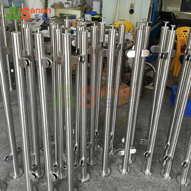 SANON 304 316 Stainless Casting Manufacturers Glass Balustrade Fittings Stainless Steel Accessories For Handrail Stair