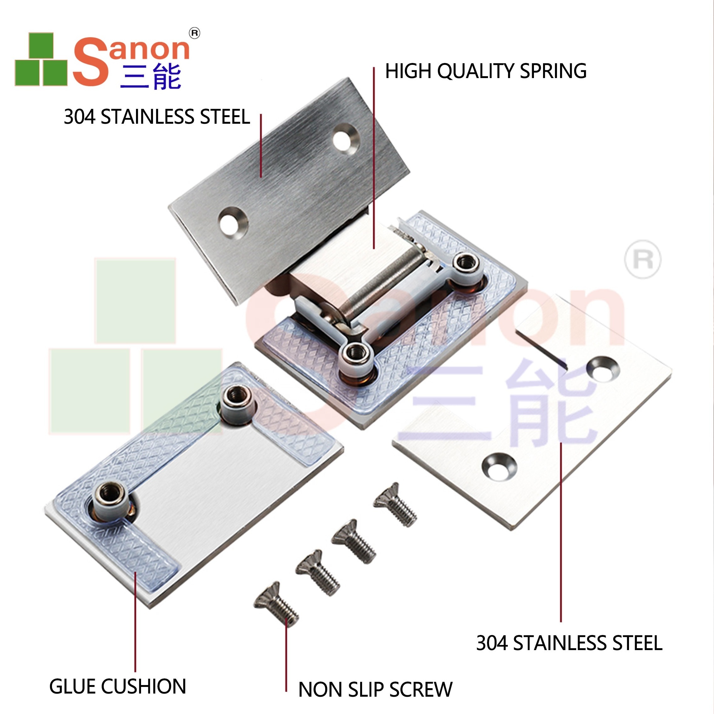 Customization 90 135 180 Degree Shower Hinge Glass Door Accessories Wall To Glass Framed Pivot Shower Hinge