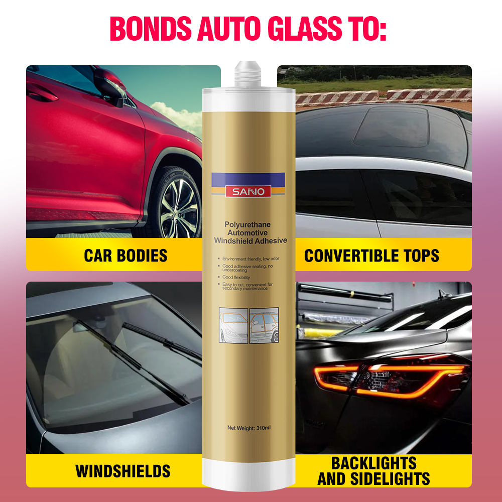 Sanvo wholesale windshield adhesive auto glass windshield adhesive Easy Automotive Glass Glue Windshield Adhesive Black