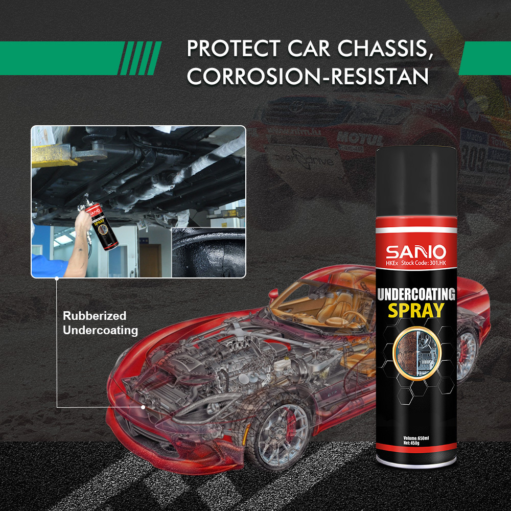 Sanvo aerosol undercoating black spray Auto Other Car Care Products rubberized umdercoating car body cleaning and protecting