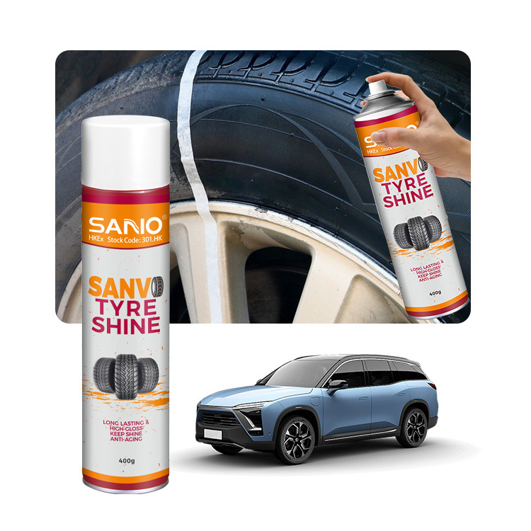 Hot Sale Car Care Product Aerosol Foam Cleaner Spray Concentrate solution dust remover Silicone Tire Shine