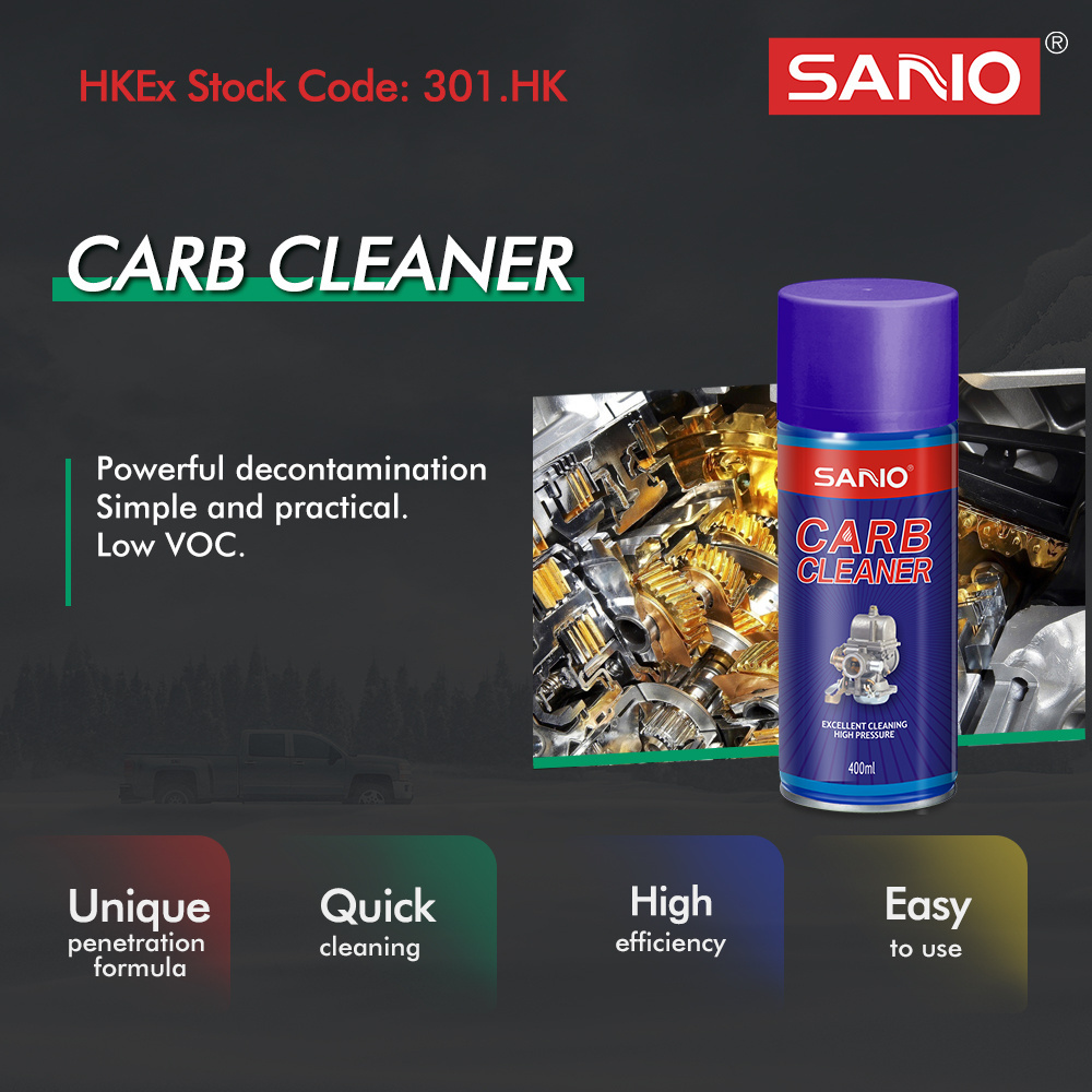 SANVO OEM auto aerosol carburetor cleaner cleaning spray 4 in 1 450ml carb and choke cleaner spray carb cleaner