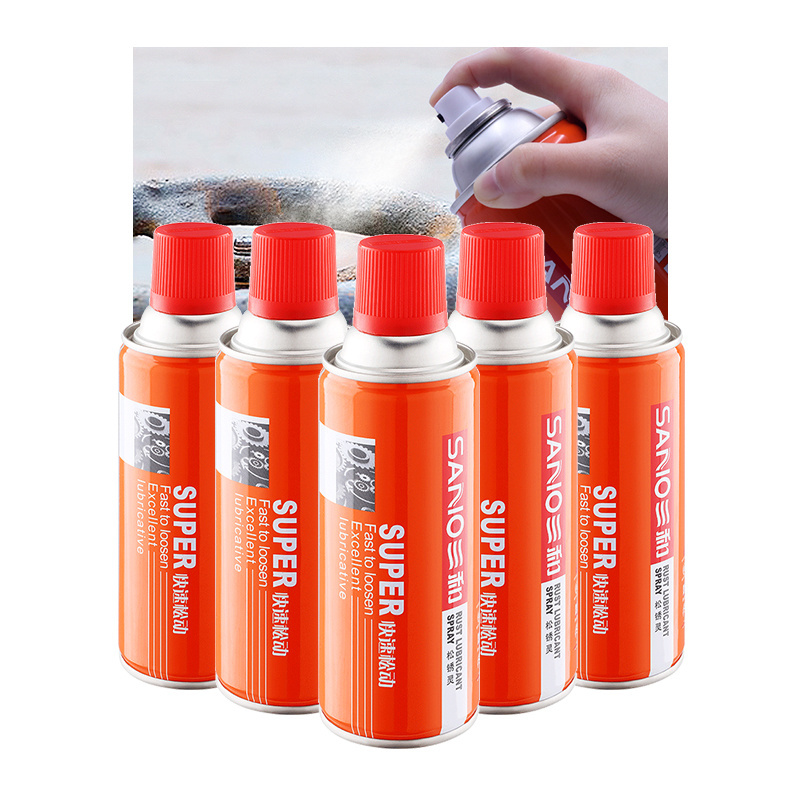 High quality car care customized SANVO Universal rust remover All-purpose rust-proof lubricating loose rust aerosol