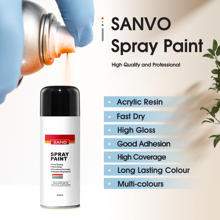 Sanvo water based environment friendly eco-friendly 400ml customized aerosol spray paint