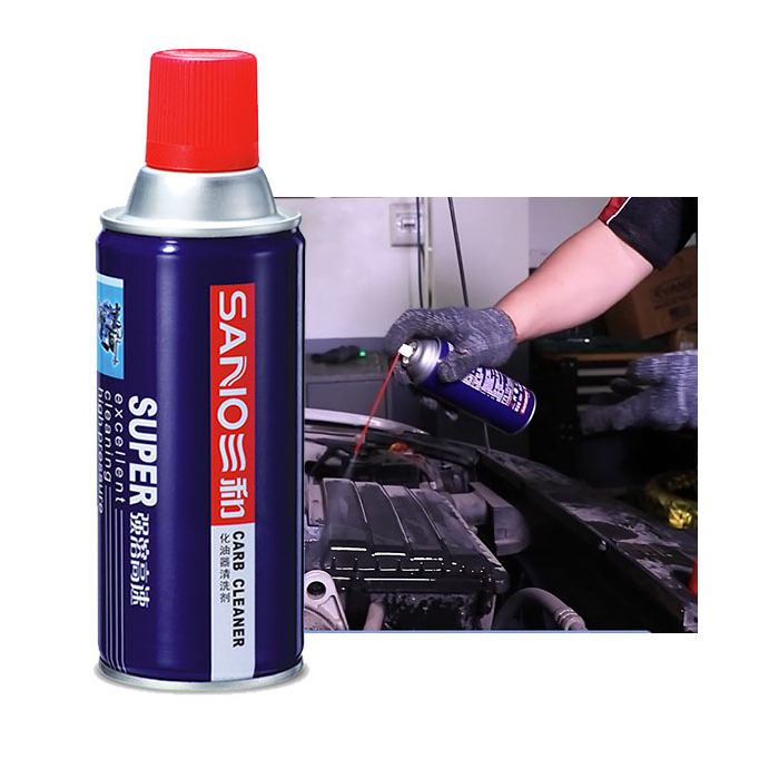 SANVO OEM auto aerosol carburetor cleaner cleaning spray 4 in 1 450ml carb and choke cleaner spray carb cleaner