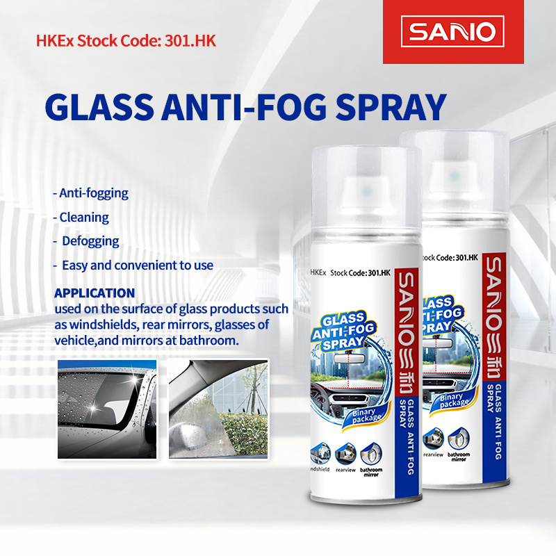 Sanvo glass cleaner spray for winter solution glass Anti Fog Spray Environment friendly multi purpose Anti fog spray cleanings