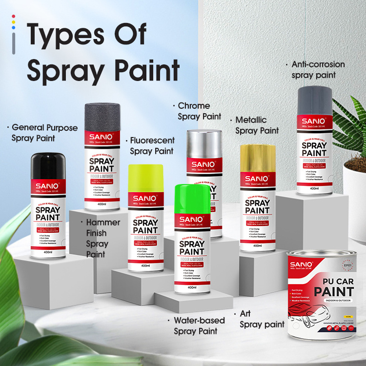 Colors Pantone Car Scratch Repair Aerosol Spray Paint High Quality Manufacturer Customized Nitrocellulose Line X Car Paint 400ml