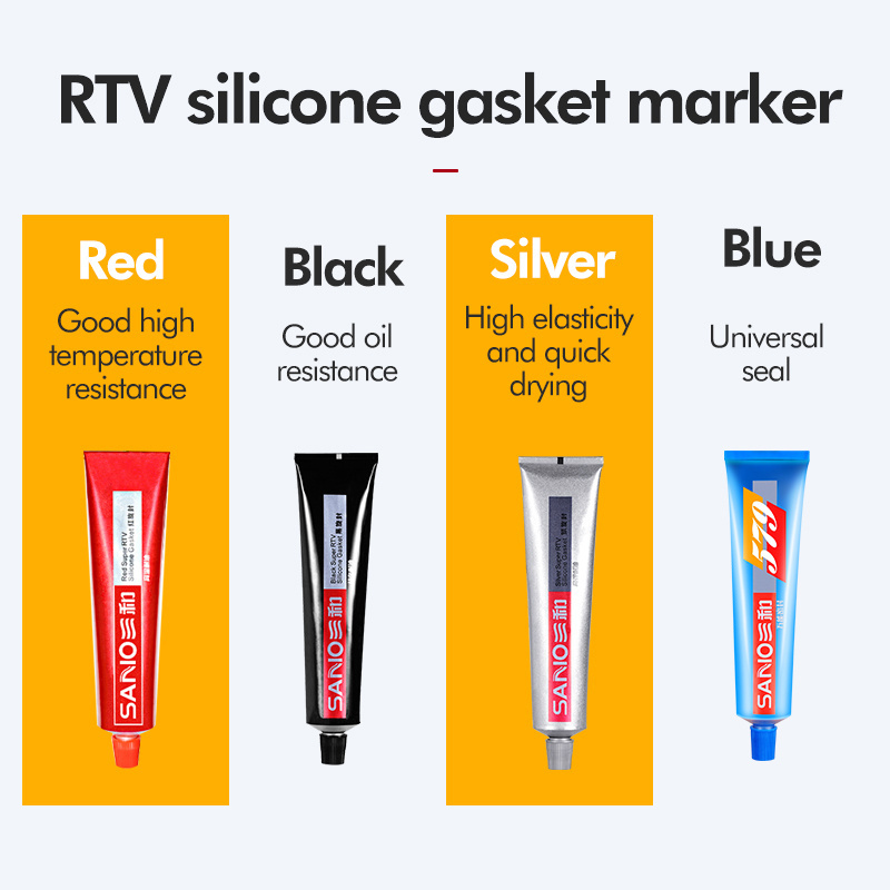 Sanvo Silicone sealant RTV black grey red gasket maker industry silicone hi-temn RTV Silicone Gasket Maker