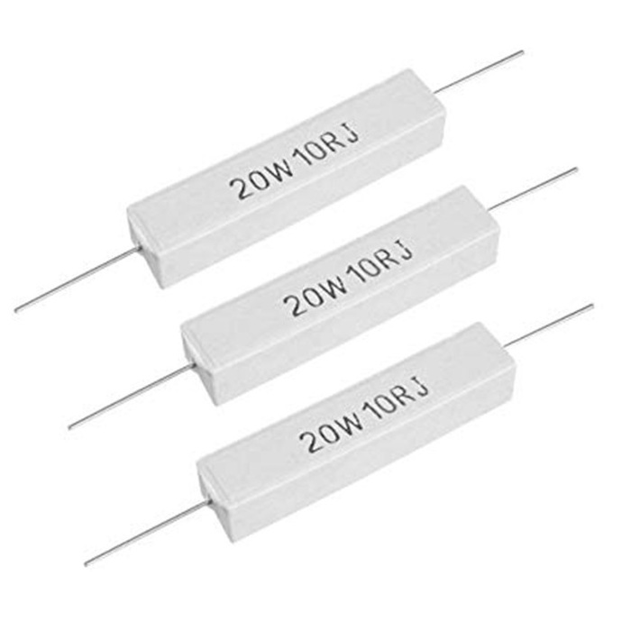 Axial SQP cement wire wound resistor 25W 10 ohm 5%  resistor