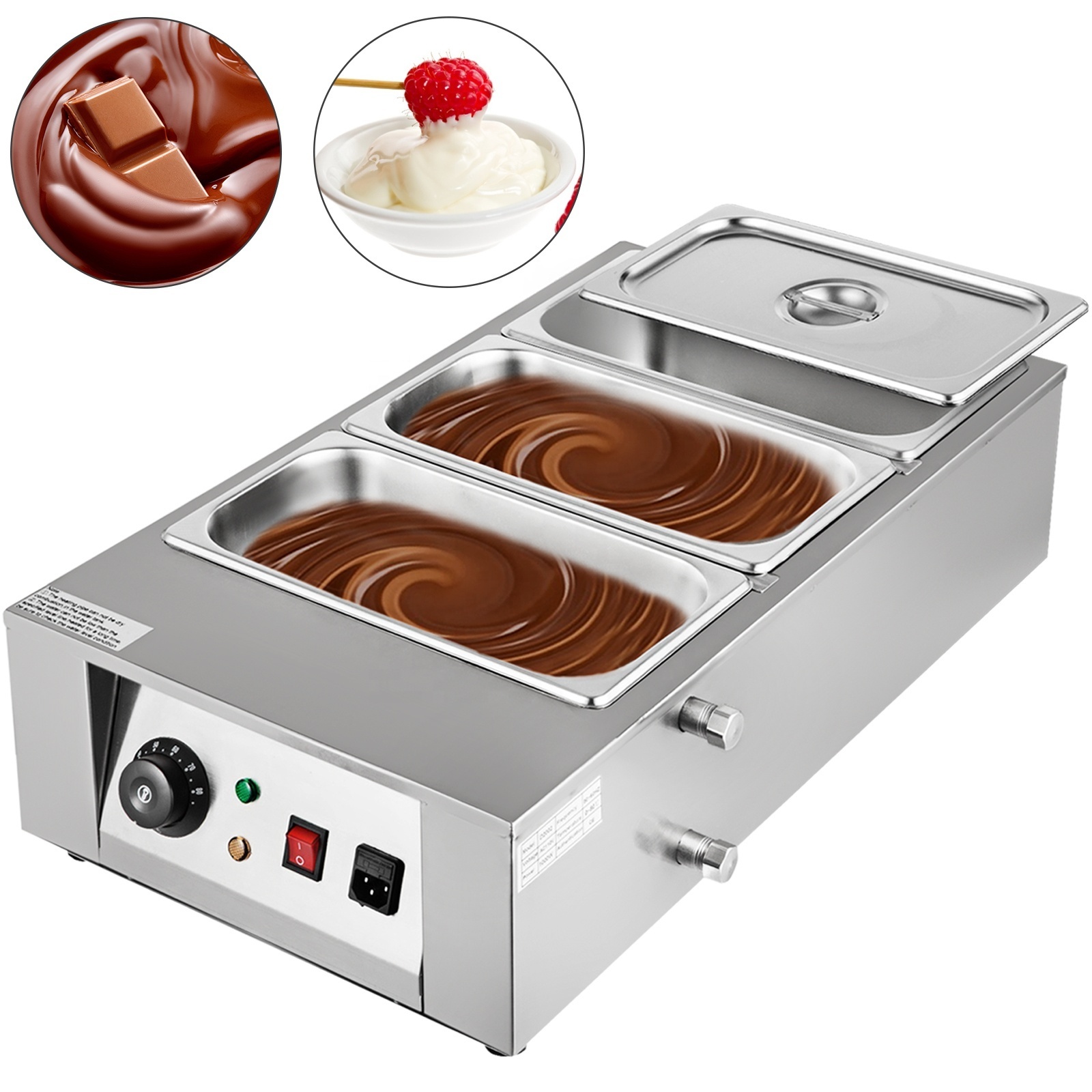 Commercial Chocolate Melting Pot Warmer Electric Chocolate Warmer Boiler Chocolate Cheese Melting Pot Tempering Machine