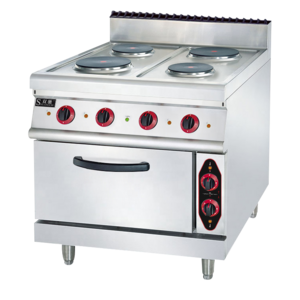 Commercial Combination Oven Electric 4 Heating Plate Cooker Cooking Range Stove with Oven CE Approved Built-in Ovens