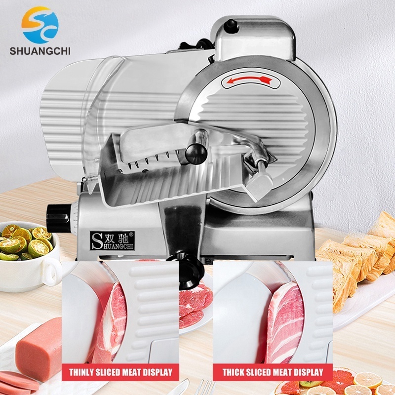 Bacon Slicer Machine Cut Thin Machine 10'' Blade 110V/220V Stainless Steel Automatic Frozen Meat Slicer For Restaurant