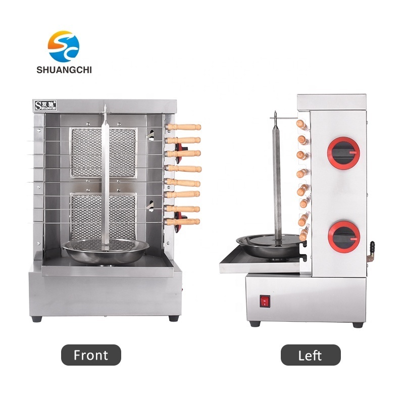 LPG gas doner kebab machine automatic rotary turkey chicken machine meat kebab grill commercial shawarma machine