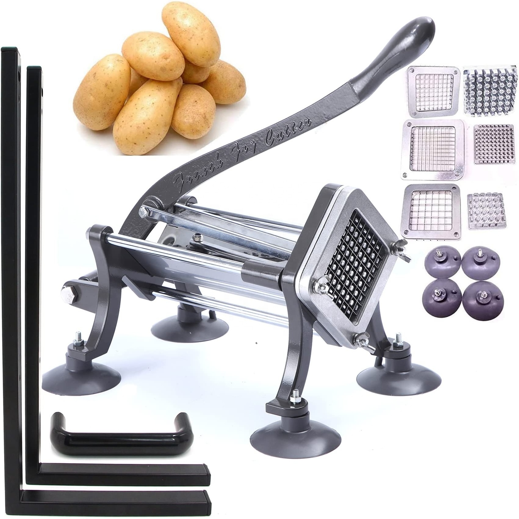 Horizontal Potato Cutter Manual Cutting Machine French Fries Cutter French Fried Cutter Commercial Potato Slicer