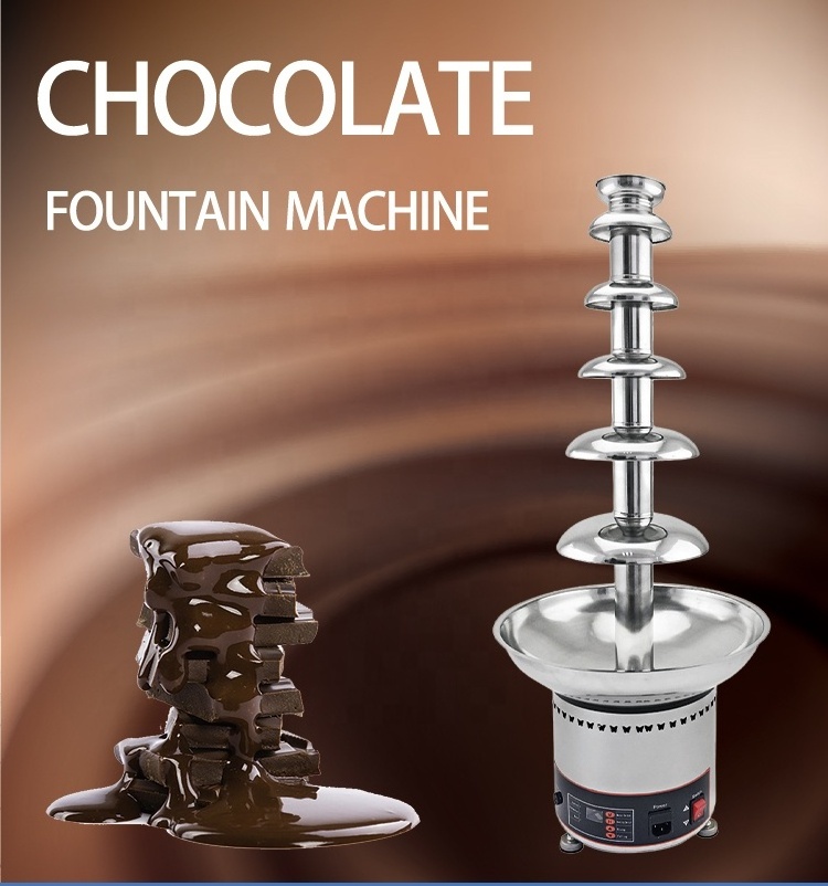 High quality large chocolate waterfall fountain commercial chocolate fountain snack machine