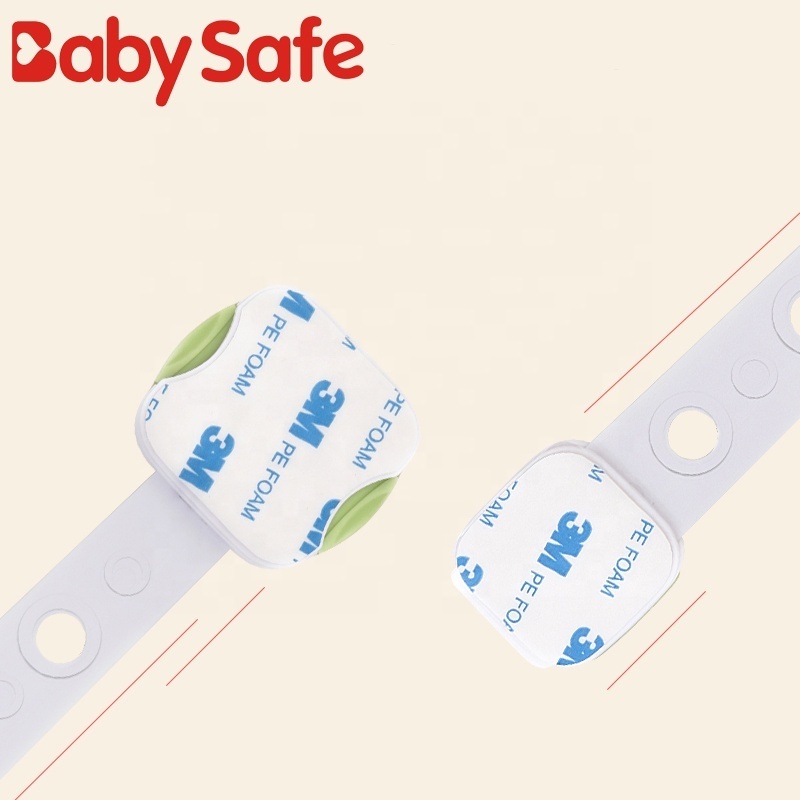 Baby Adhesive Adjustable Toilet Sliding Door Fridge Child Proof Kids Strap Locks