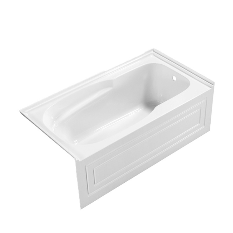 Customized Hotel Bathroom single skirt freestanding acrylic bathtub