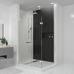 Seawin 10mm Tempered Glass Bath Screens High Quality Pivot Shower Door for Bathroom with Square Appearance Style Shower Room