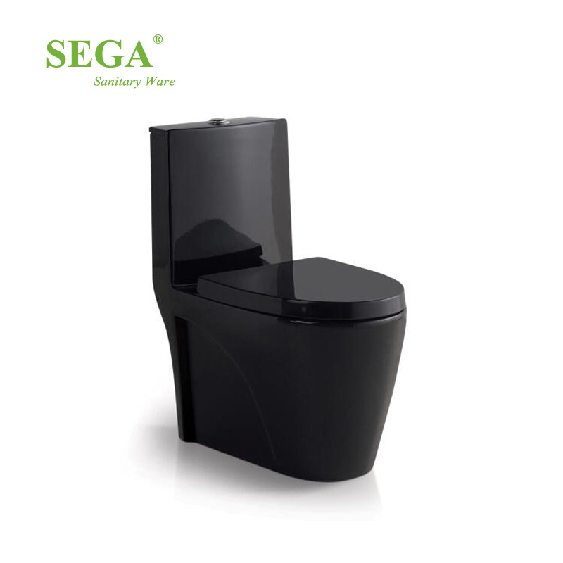 Sanitary Wares bathroom gold toilet bowl one piece toilet for sale washdown colorful black toilet