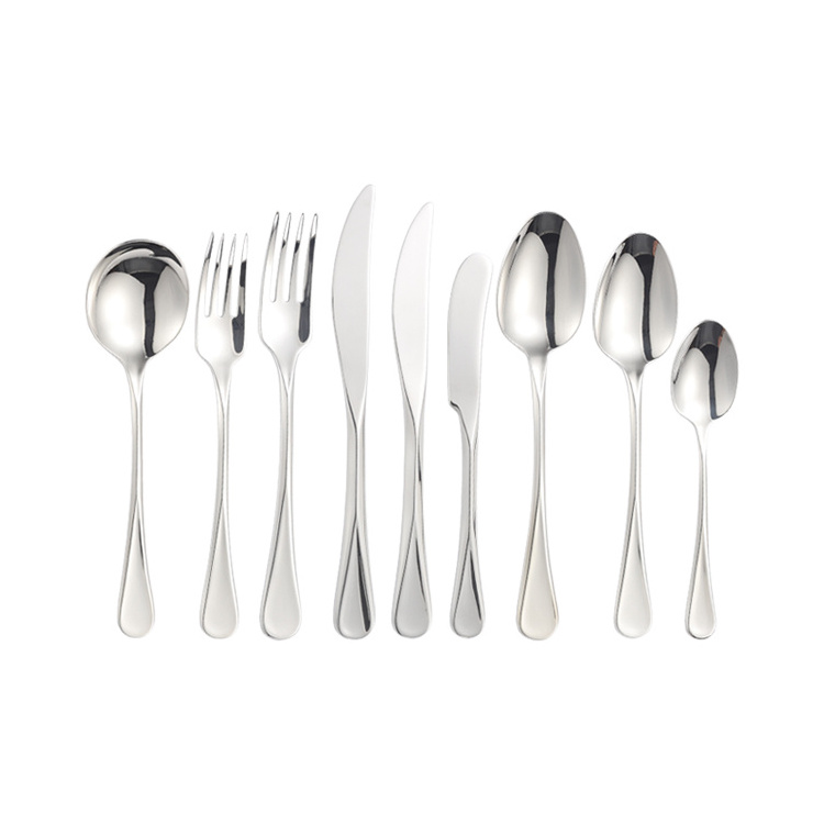 Luxury Mirror Polished Silverware Stainless Steel 18/10 Flatware Hotel Cutlery Set