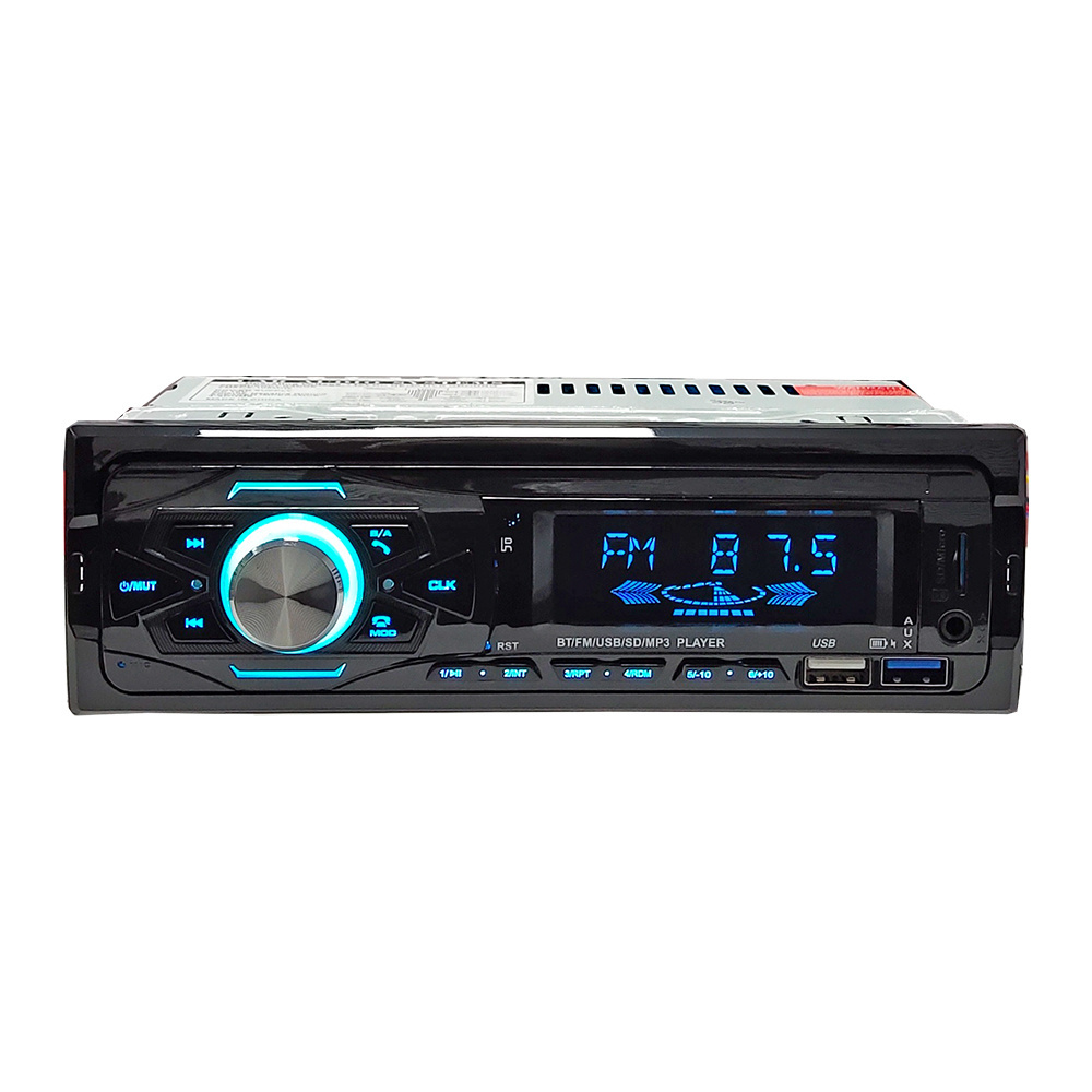 Wholesale 12V Car radio MP3 with blue tooth BT car stereo RGB Seven Color 1 Din FM Aux In Receiver TF 2USB Car MP3 Player