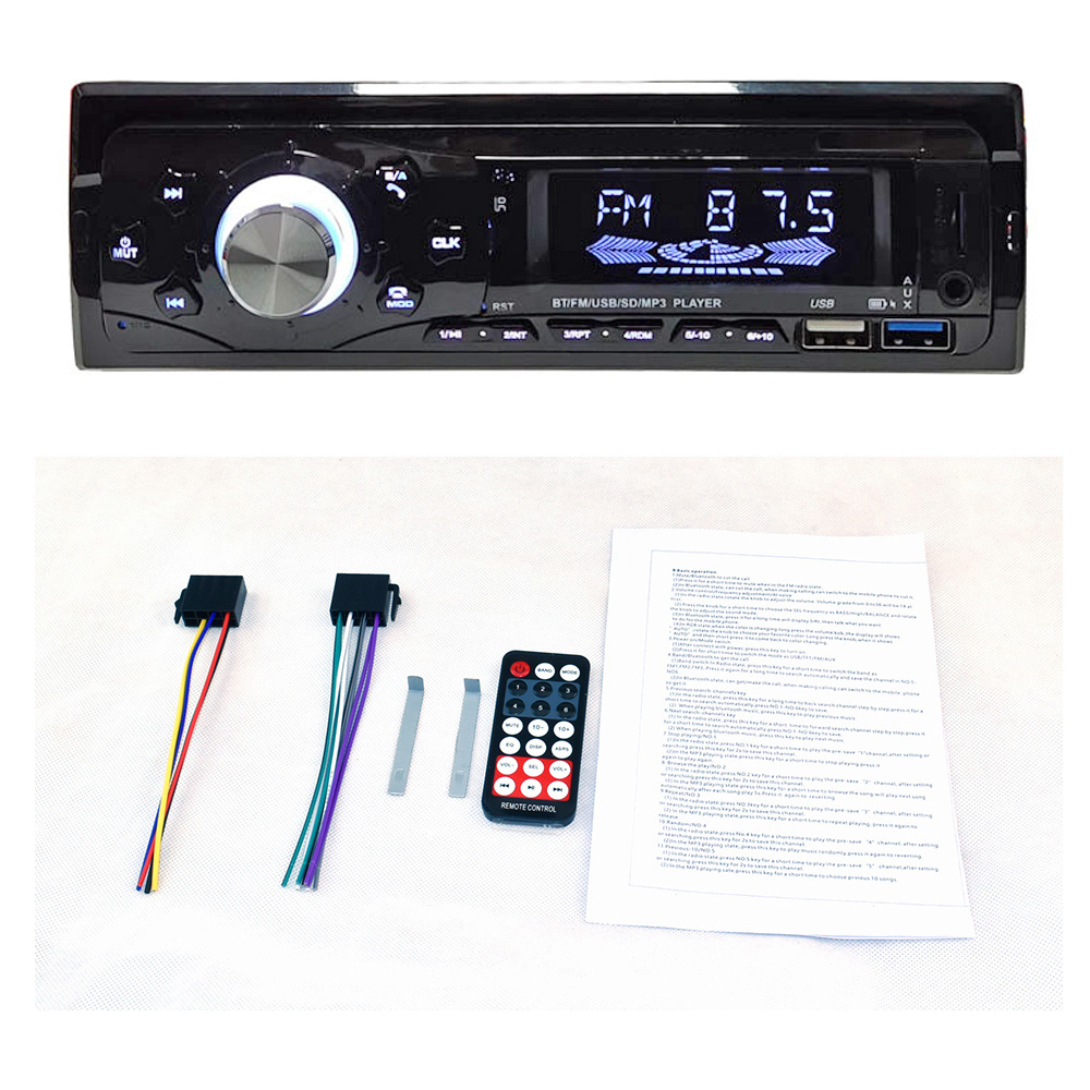 12V Cheap FM Radio Stereo 1 Din Car MP3 Player Audio Music Receiver Aux TF USB input fm transmitter car radio