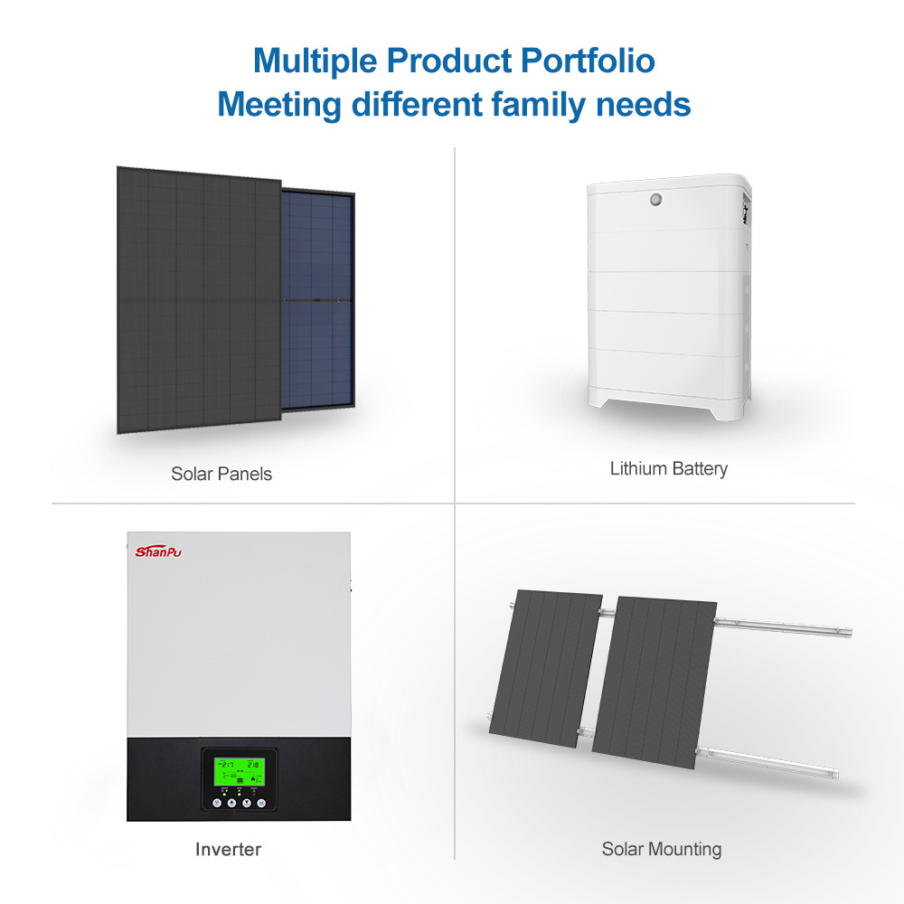 Shanpu Solar Energy System Kit Triphase For Heat The Water Solar Home System Energy Storage And Power Supply