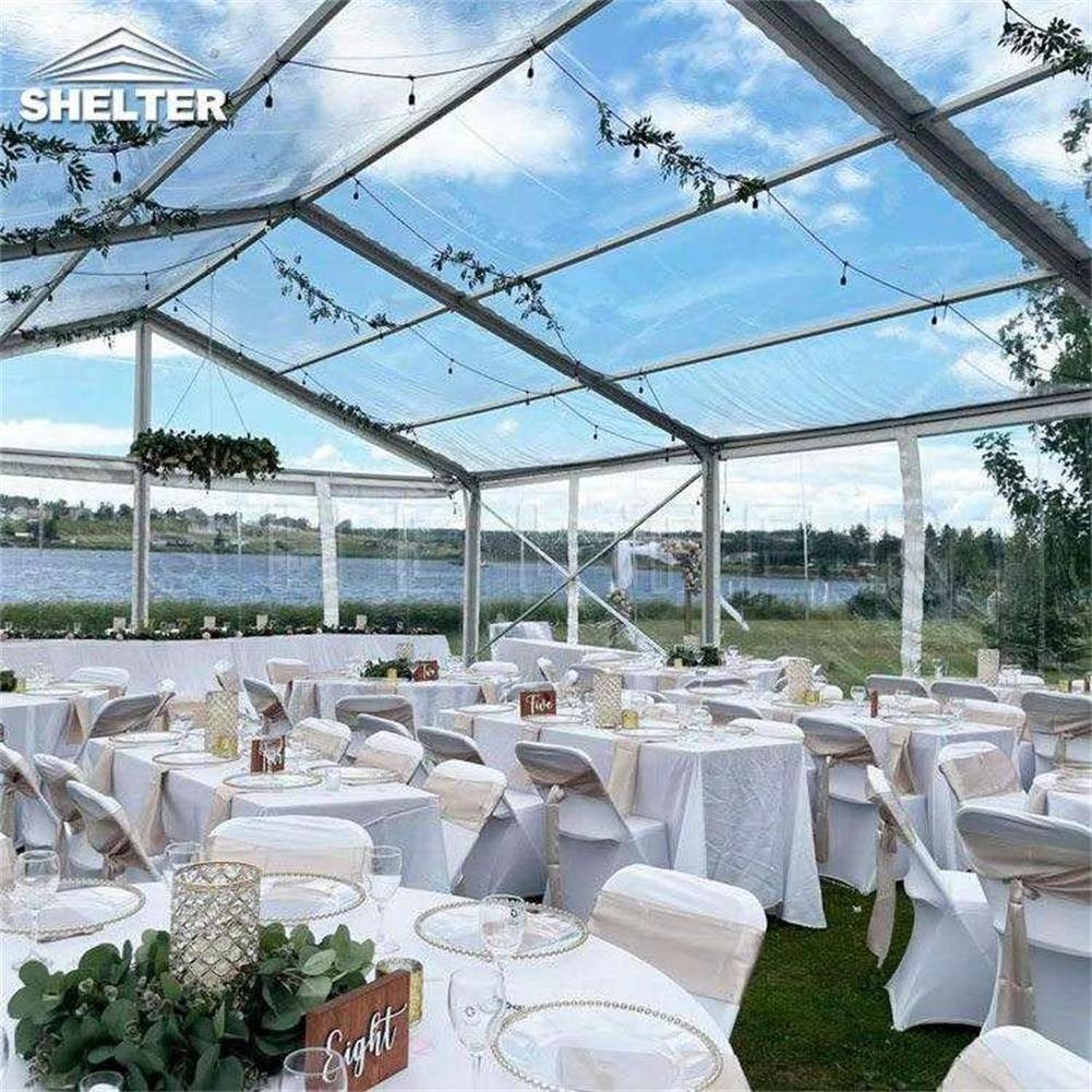 Outdoor 1000 People Marquee Tent Wedding Event Party Clear Roof Transparent Luxury Wedding Tent For 100 500 People Events