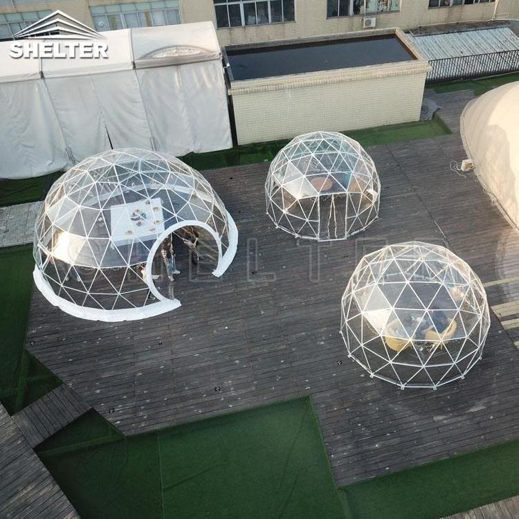 4m 6m Transparent Garden Igloo Dome Tent Outdoor Dining Domes for Restaurants