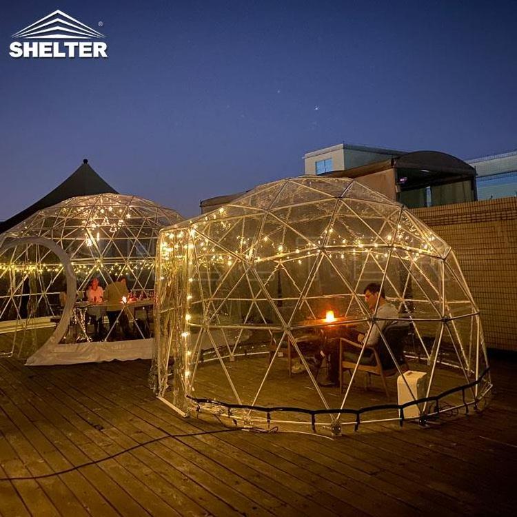 4m 6m Transparent Garden Igloo Dome Tent Outdoor Dining Domes for Restaurants