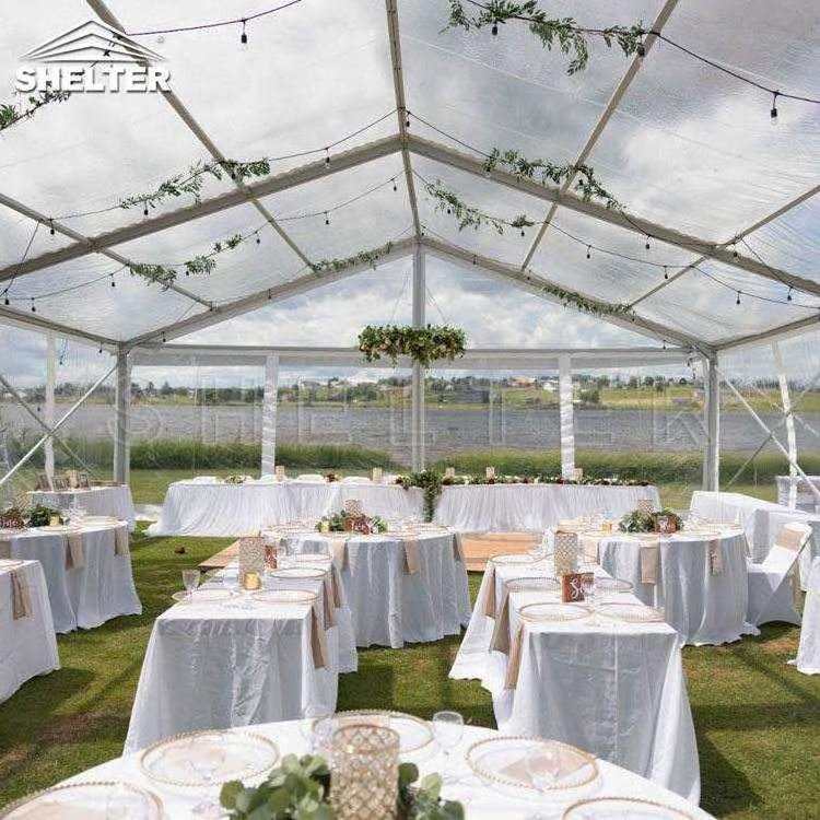 Outdoor 1000 People Marquee Tent Wedding Event Party Clear Roof Transparent Luxury Wedding Tent For 100 500 People Events