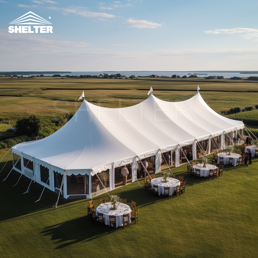 Outdoor Tents For Events High Peak Canopy Wedding Party Marquee 20x40 Premium Pole Tent Heavy Duty Party Tents For Sale