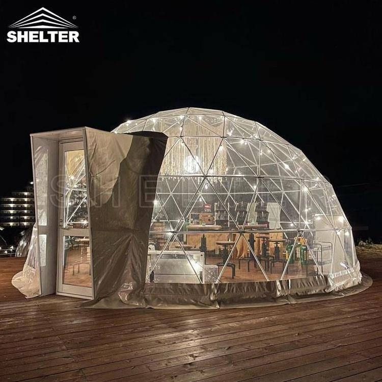 6m Transparent Garden Igloo Dome Tent Outdoor Restaurant Geodesic Dome Clear Igloo Tent For Sale