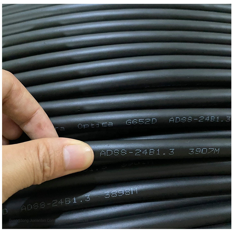 12 24 48 72 Core Adss Fiber Optic Cable Outdoor Adss Fiber Cable Span 80M 100M Fiber Optic Cable Manufacturer