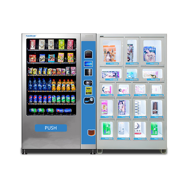 small snack vending machine automatic coffee electronic combo food vending qr code coin token banknote vendo machine