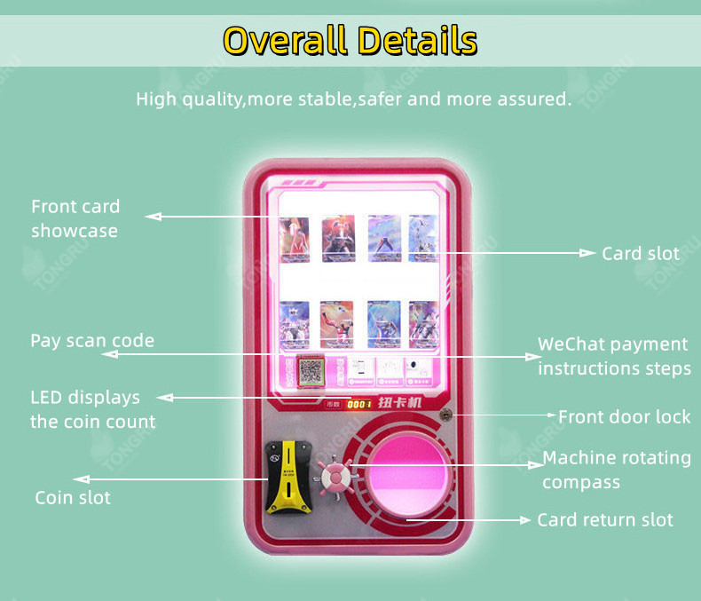 Fashion Refurbished Tattoo Stickers And Decal Machine Kids Sports Magic Baseball Card Vending Machine 3 Column Sticker Machine