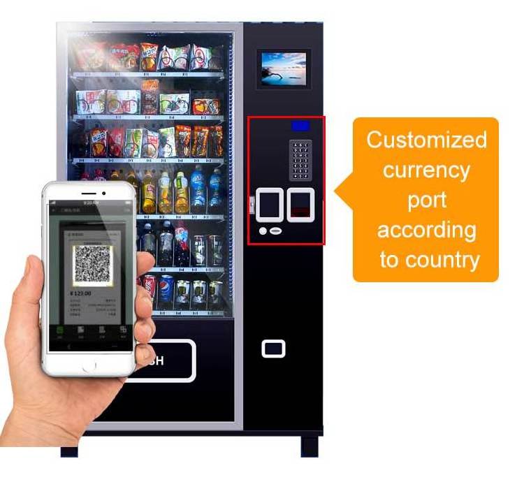 automatic products boba tea vending machines candy bar chicken egg chips cold food vendor commercial cup noole cake vending case