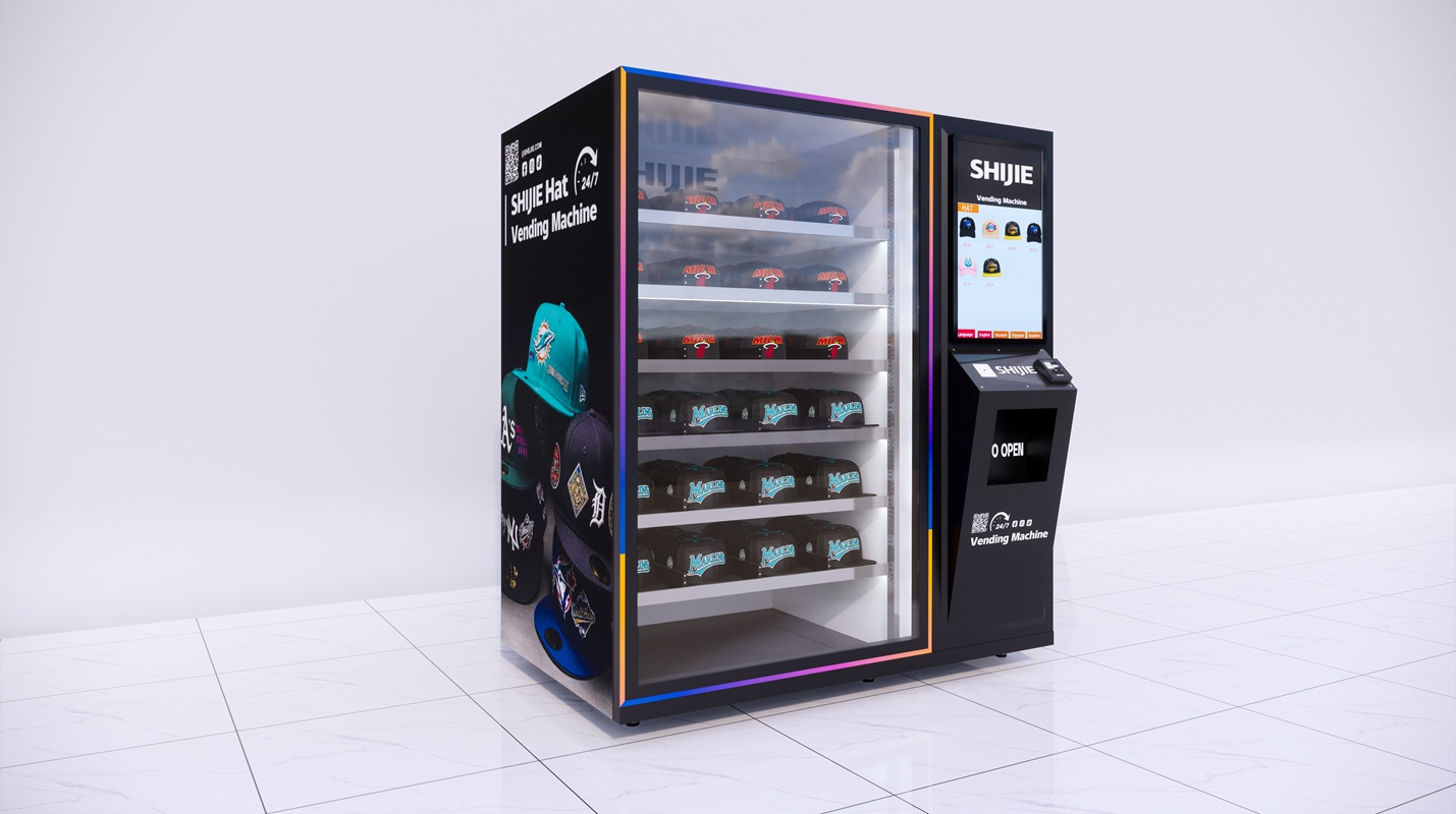 China factory digital credit card vending machine for japanese cat hat baseball caps clothes japan vending vendor machine