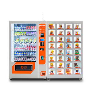 small snack vending machine automatic coffee electronic combo food vending qr code coin token banknote vendo machine