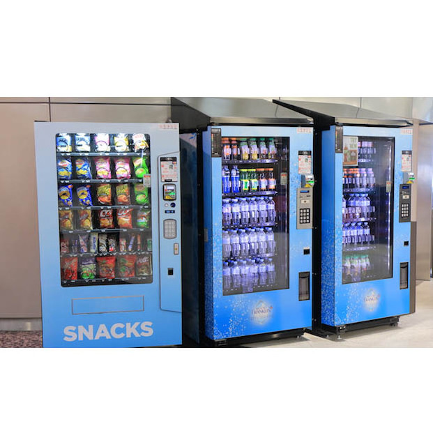 Outdoor snack shops 24h self-service automatic touch screen distributeur automatique vendor combo drink snack vending machine