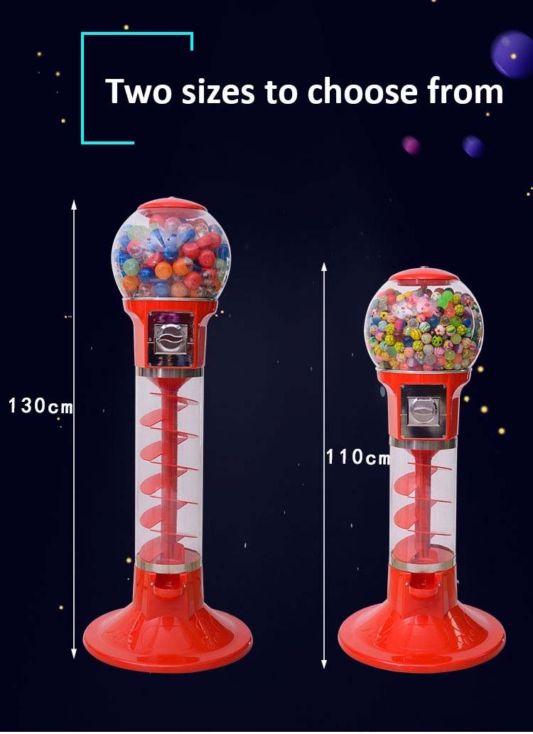 Big Spiral Capsule Toys Gacha Machine Gumball Bouncy Ball Candy Toy Vending Machines 130cm Gashapon Machine