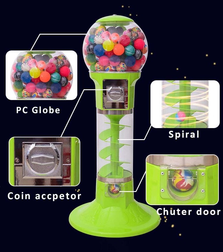 Big Spiral Capsule Toys Gacha Machine Gumball Bouncy Ball Candy Toy Vending Machines 130cm Gashapon Machine