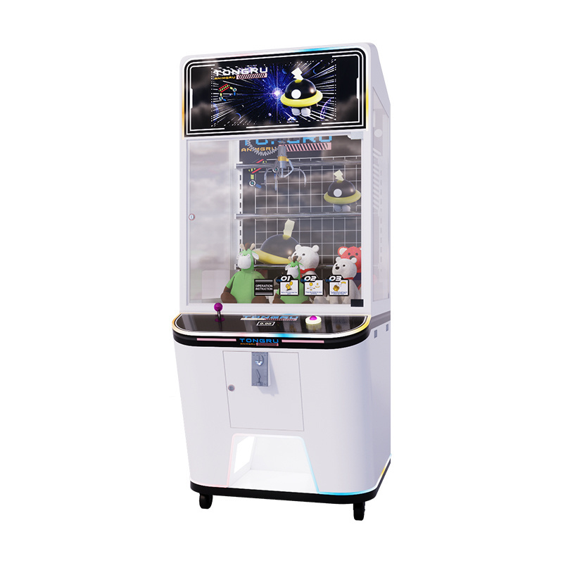 lighting turning coin operated arcade toy crane claw machine for sale Prize Vending Redemption Simulator crane game machine