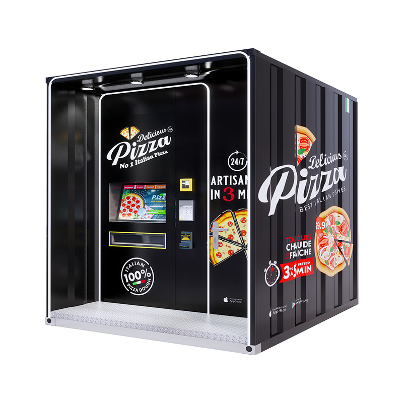 24/7 Hot Food Shop Pizza Making Vending Machine Pizza Hot Pizza Vending Machine with coin cash and card reader for sale