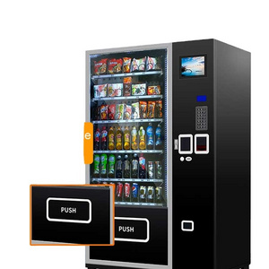 24 hours self-service vender beer vending machine snacks and drinks combo LED light water vending capsule vending machine