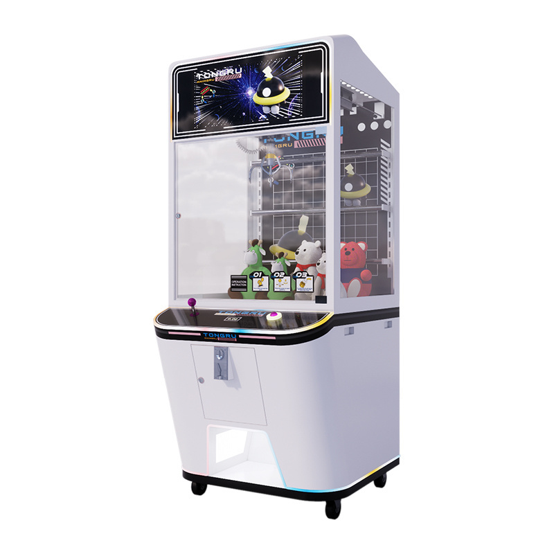 lighting turning coin operated arcade toy crane claw machine for sale Prize Vending Redemption Simulator crane game machine