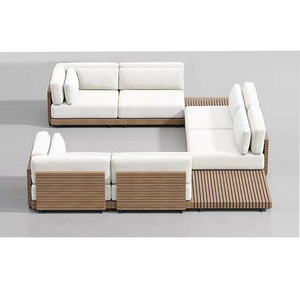 Special aluminum frame thick cushion sofa furniture for outdoor terraces in villa gardens