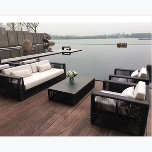 Outdoor Leisure Sofa Furniture Garden Rattan Sofa Set Poolside Rattan Corner Sofa