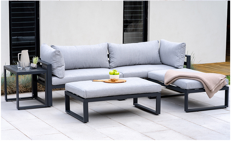 Outdoor Aluminium Frame Lounge Sofa Chair Simple Design Balcony Outdoor Sofa Furniture Garden Furniture