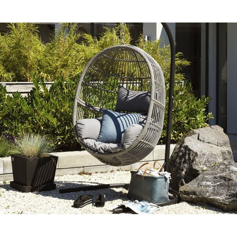 Modern style terrace balcony swing basket hammock chair with bracket